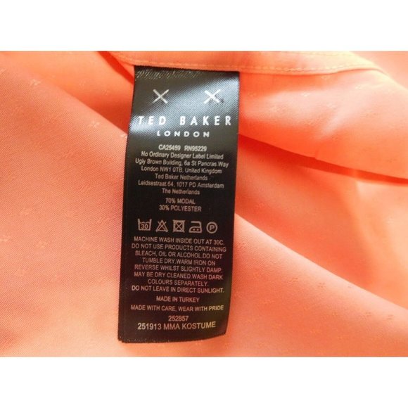 New Ted Baker Size 1 CORAL SS DOBBY SHIRT Short Sleeves Men Button Front - Picture 7 of 8